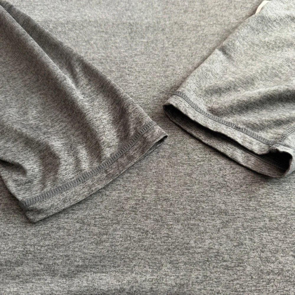 Spyder Swim Mens Rash‎ Guard Long Sleeve Charcoal Gray Heather Surf Shirt Logo